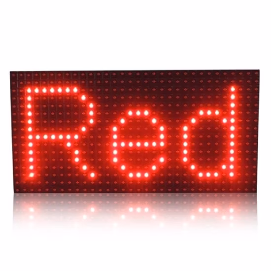 Módulo de pantalla LED para vehículos de un solo color para interiores y exteriores P810
