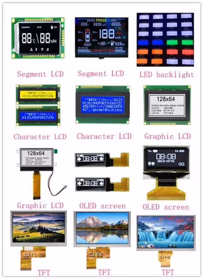 Pantalla LCD, Panel LCD, Módulo LCD, TFT LCD, Panel táctil, Monitor, Pantalla OLED, Pantalla táctil, Pantalla LCD, Monitor LCD, Pantalla LED, Pantalla LCD Cog, Módulo TFT